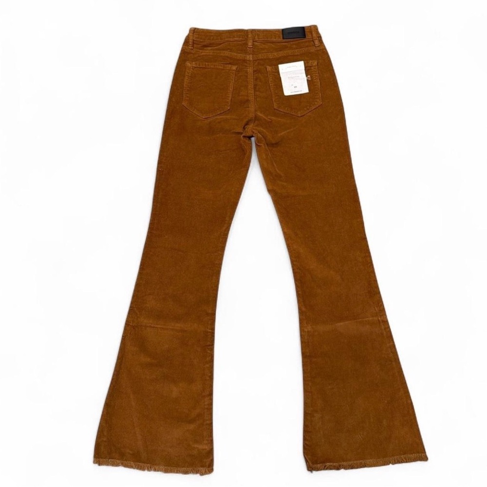 Size 25 HIDDEN Corduroy Flare Pants in Rust Camel Brown - Picture 6 of 8